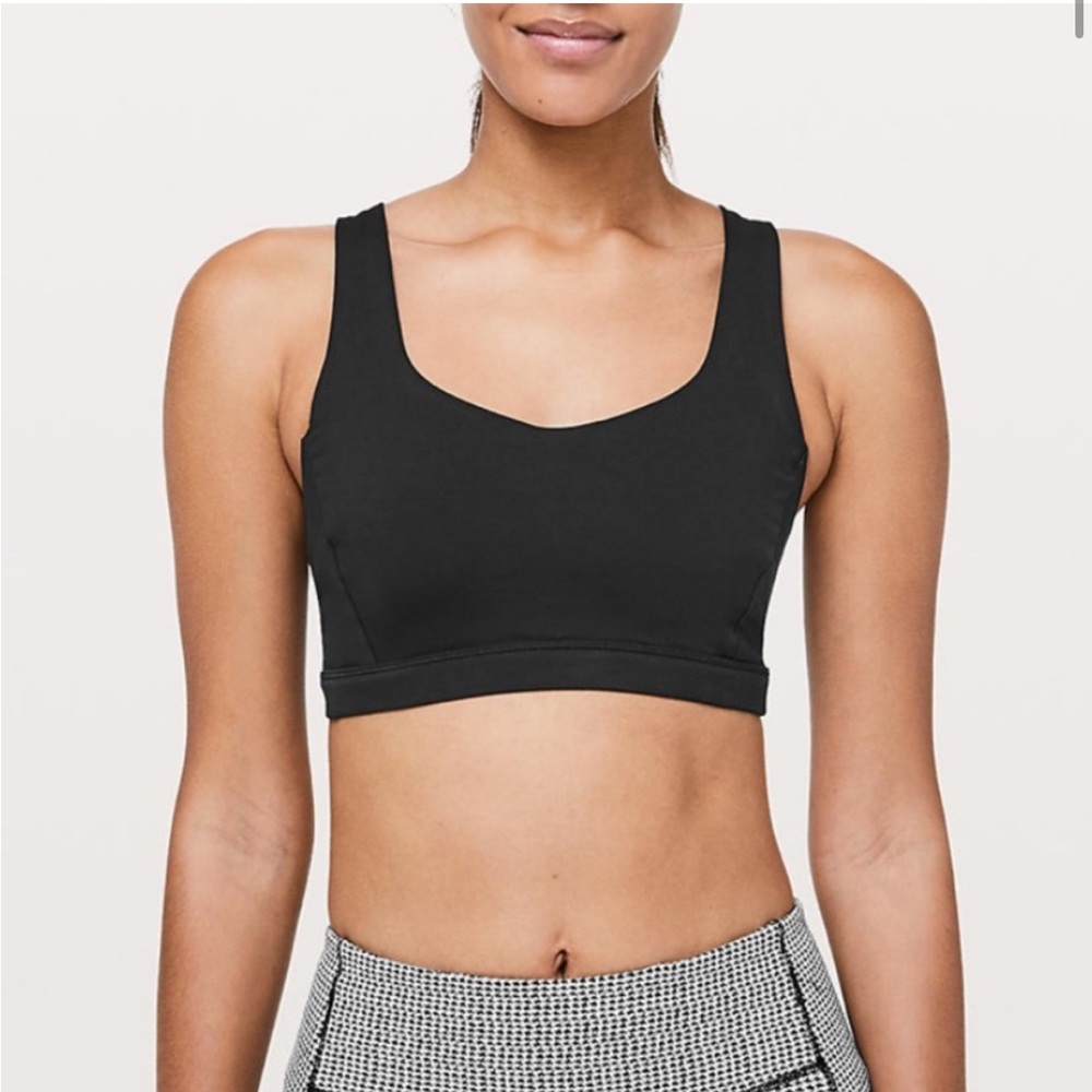 Lulu Lemon Free to Be Serene Sports Bra, Size Small / Black
